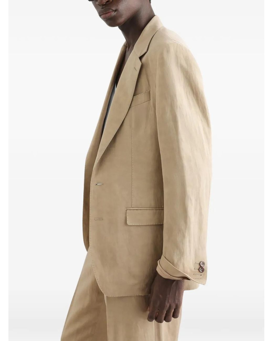 Dolce & Gabbana Natural Martini Light Single-Breasted Linen Jacket for men