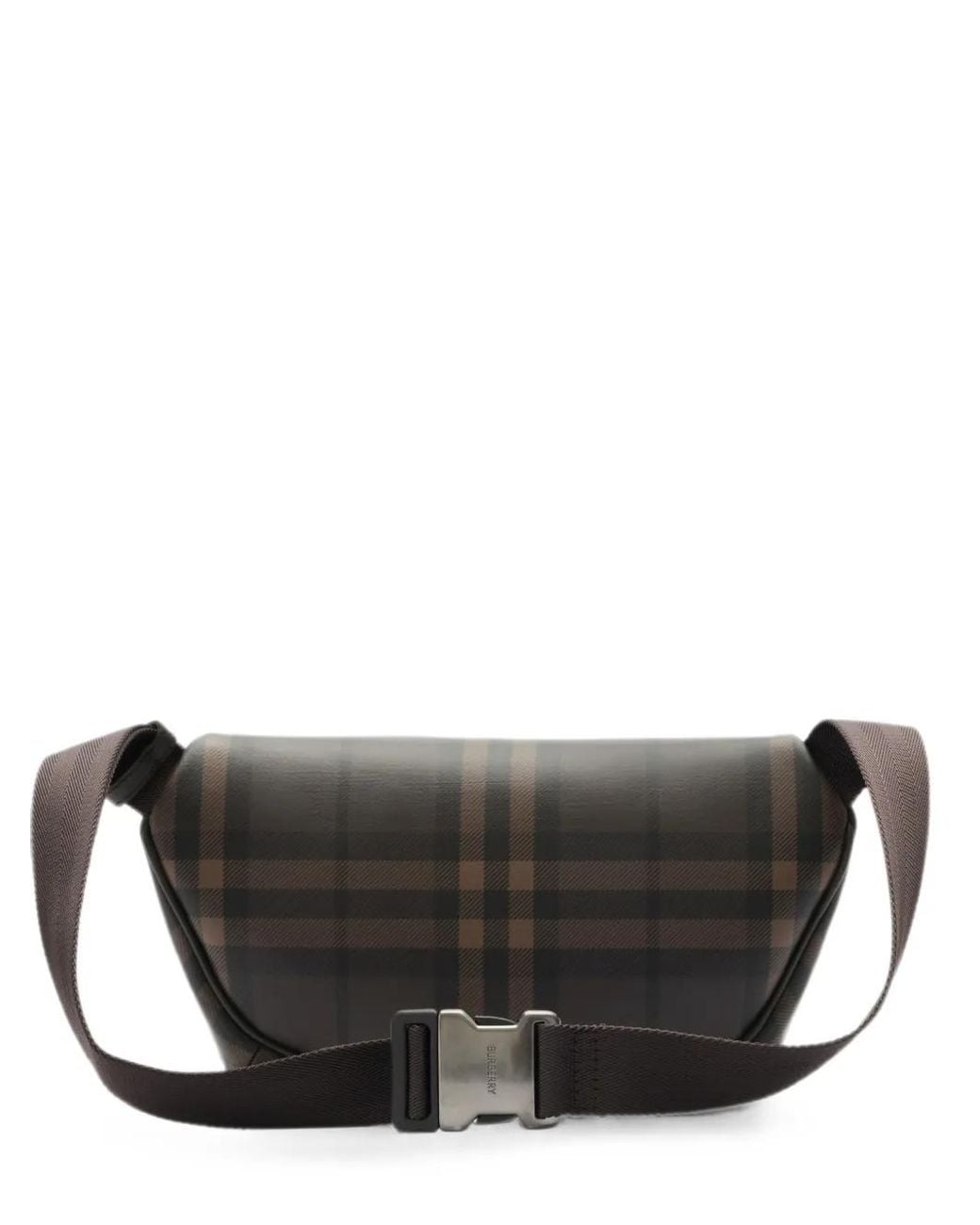 Burberry Gray City Check Belt Bag for men