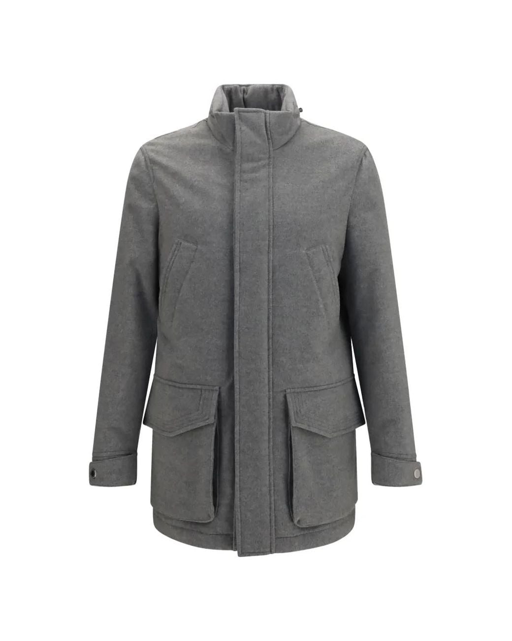 Brunello Cucinelli Gray Cashmere Jacket for men