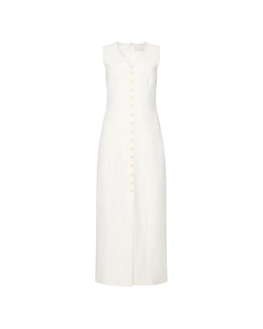 Cinq À Sept White Kallen Buttoned Dress