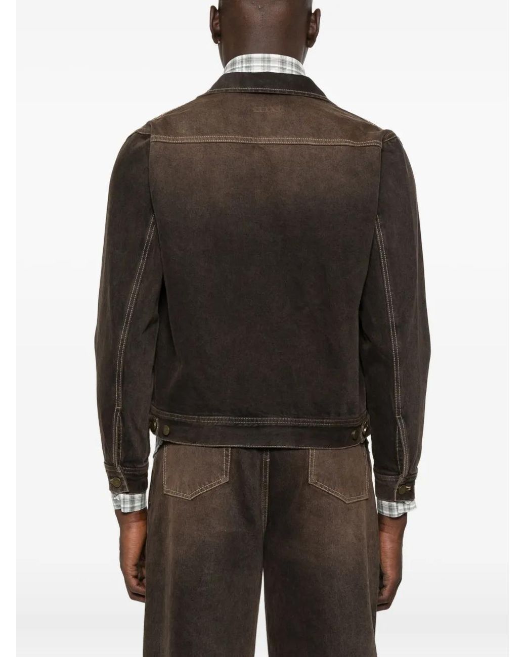 Chaqueta Vaquera Teñida Carter Young de hombre de color Brown