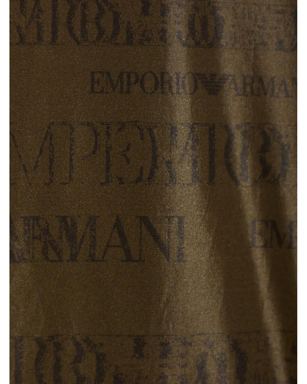Emporio Armani Green Veste Réversible À Logo Imprimé for men