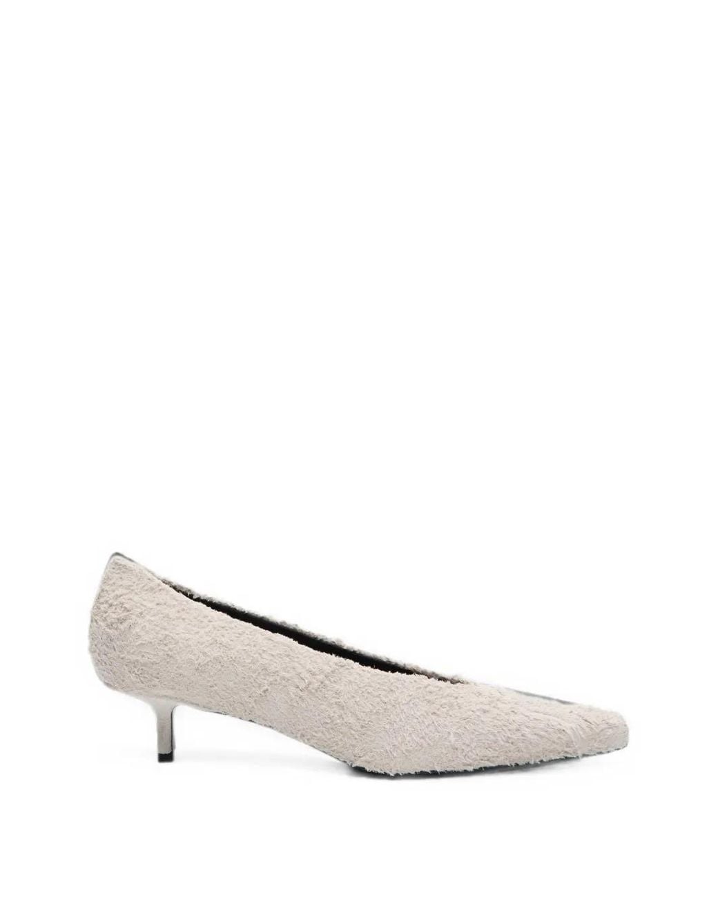 Loulou de Saison White Marthe Textured Pumps