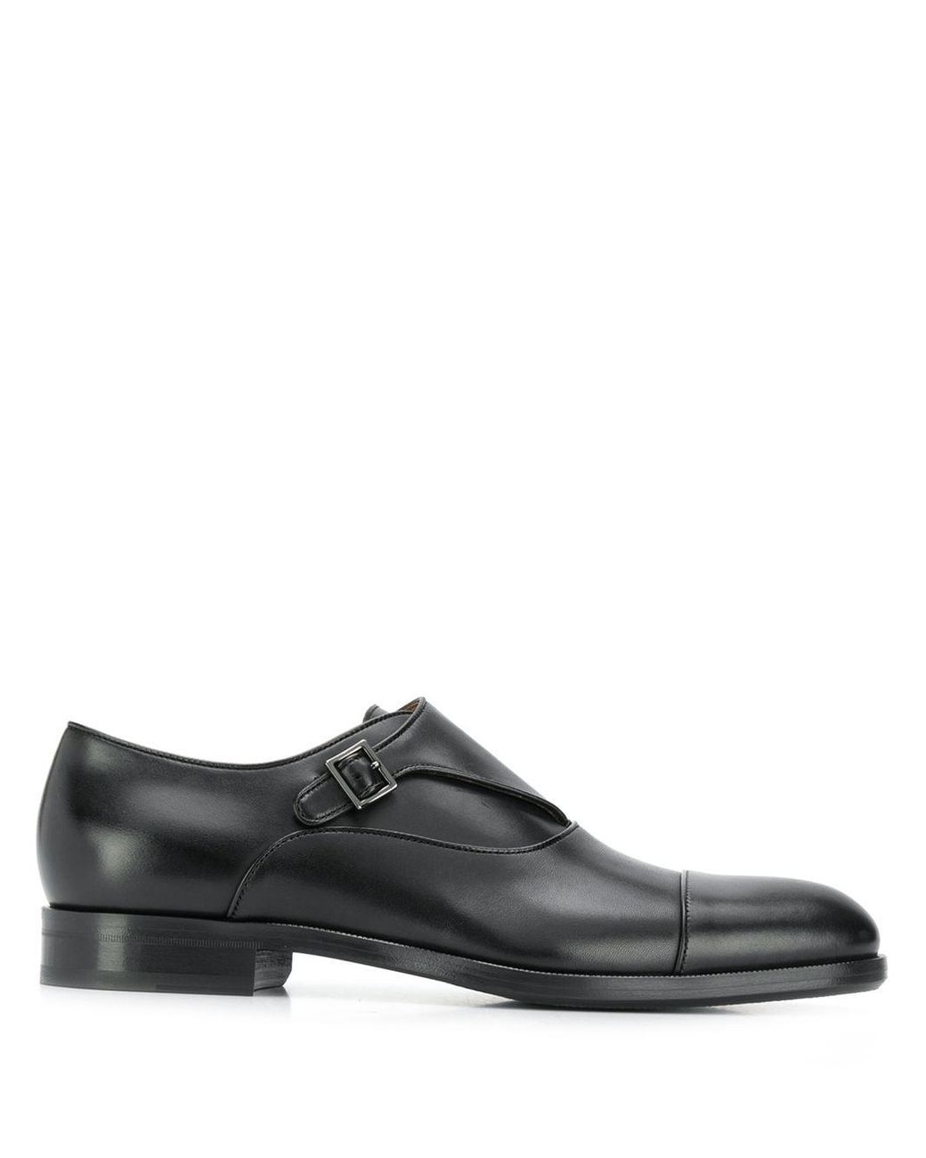 BOSS by HUGO BOSS Single-buckle Monk Shoes in Black for Men | Lyst