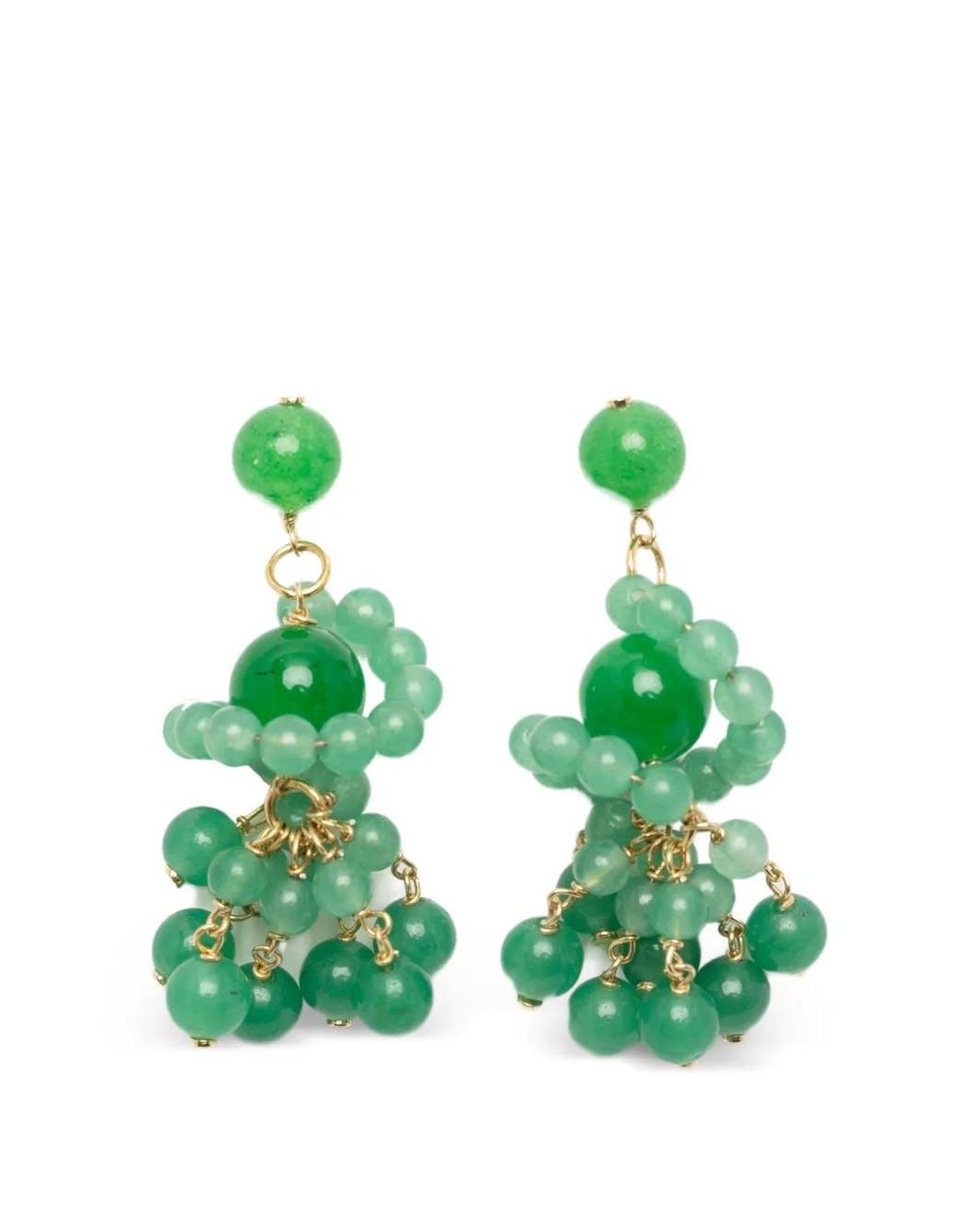 Orecchini Pendenti Con Perline di COMPLETEDWORKS in Green
