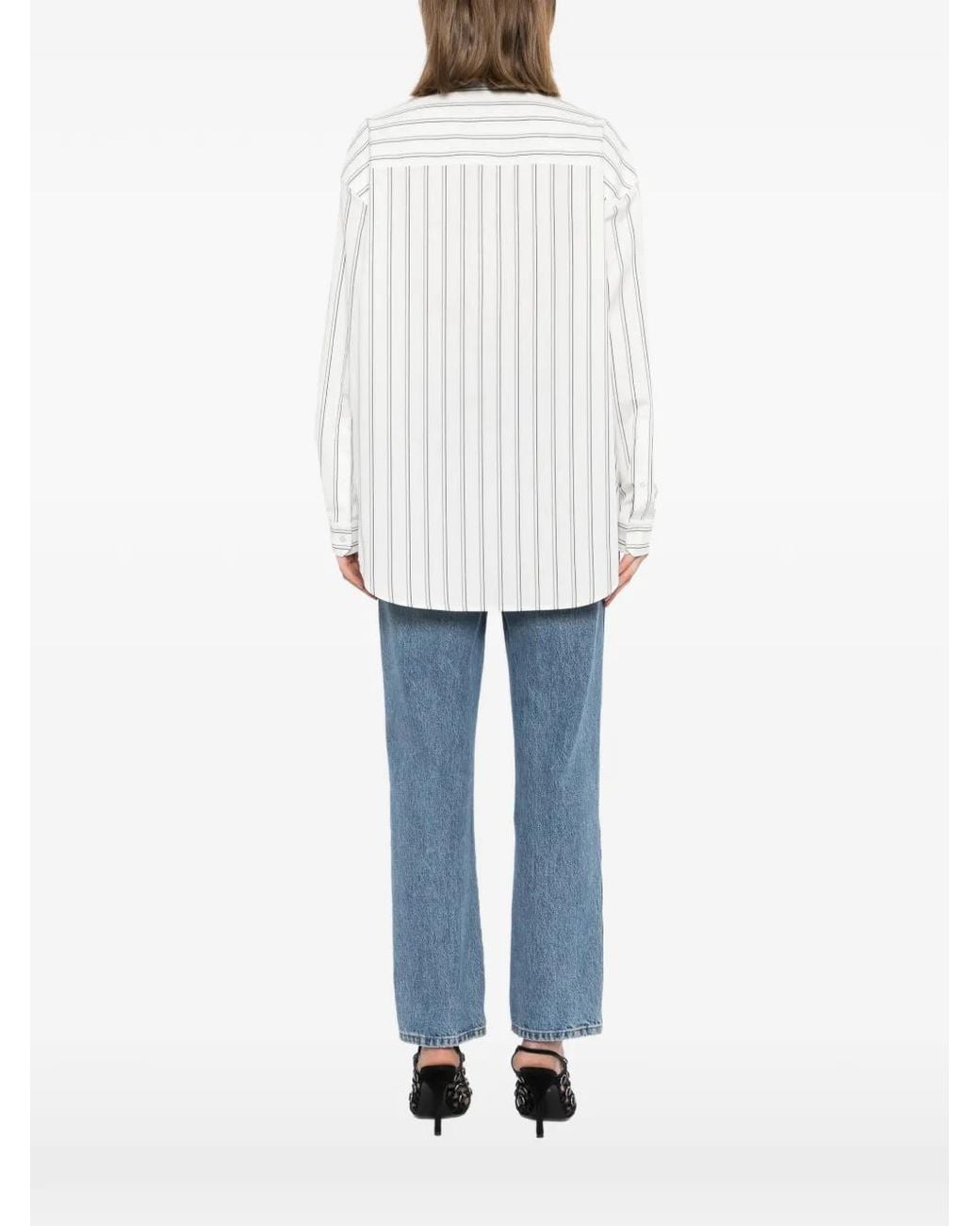 Camicia A Righe di Versace in White