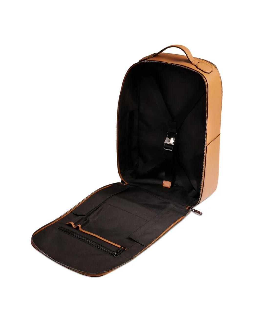 Lancel Brown Leather Top-Handle Backpack for men