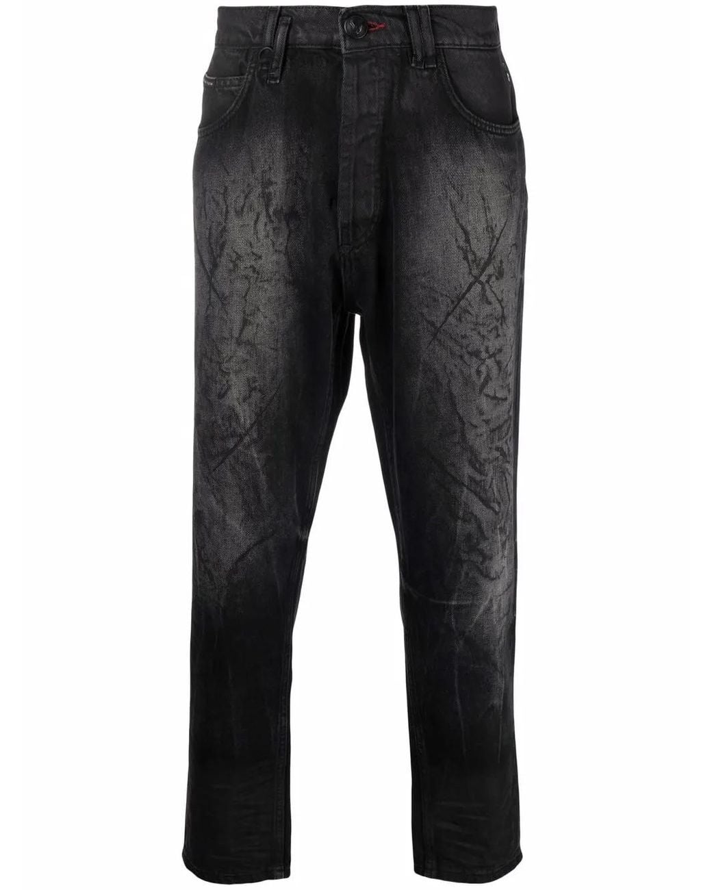 Philipp Plein Black Carrot-Fit Denim Jeans for men