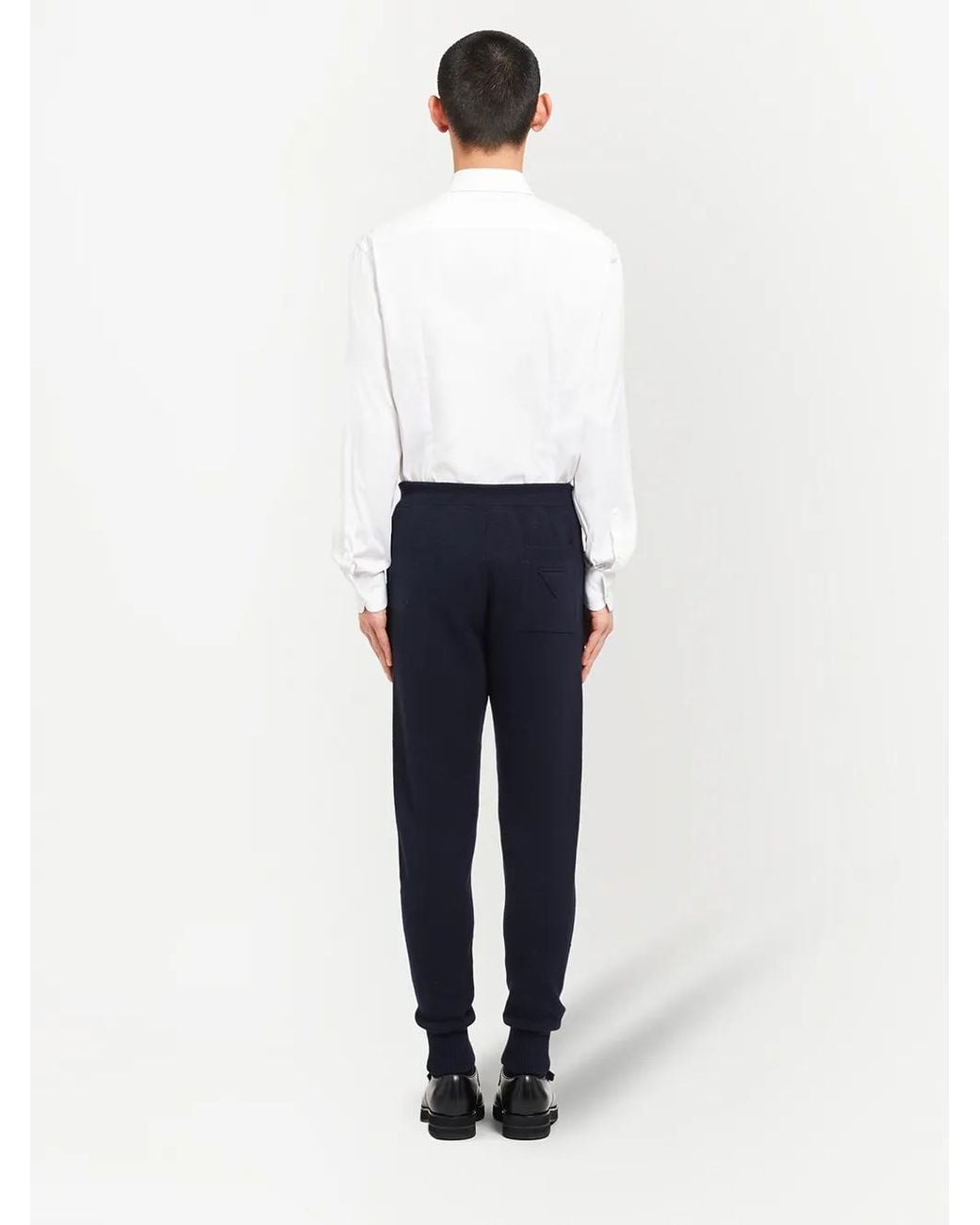 Prada Blue Cashmere Track Pants for men