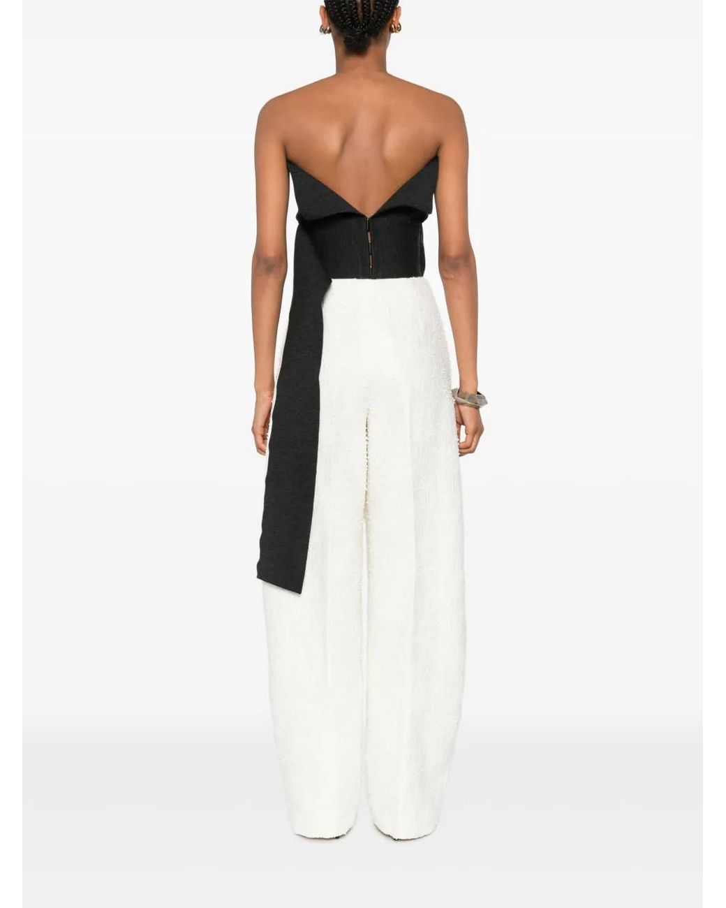 Alberta Ferretti Verfraaide Wollen Top in het Black