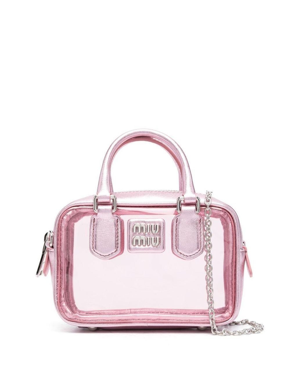 Bandolera mini transparente Miu Miu de color Rosa | Lyst