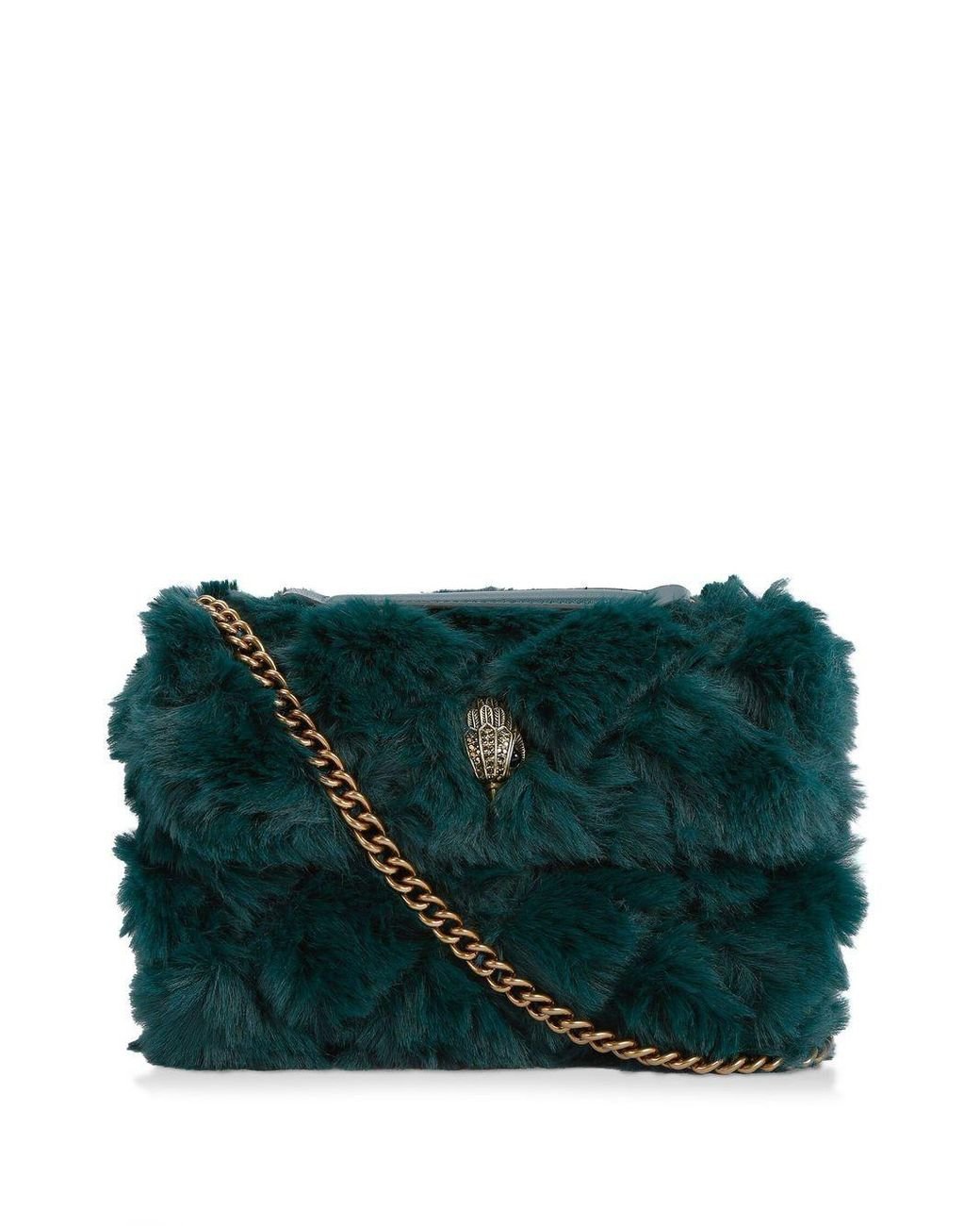 Kurt Geiger Kensington Faux Fur Crossbody Bag in Green Lyst