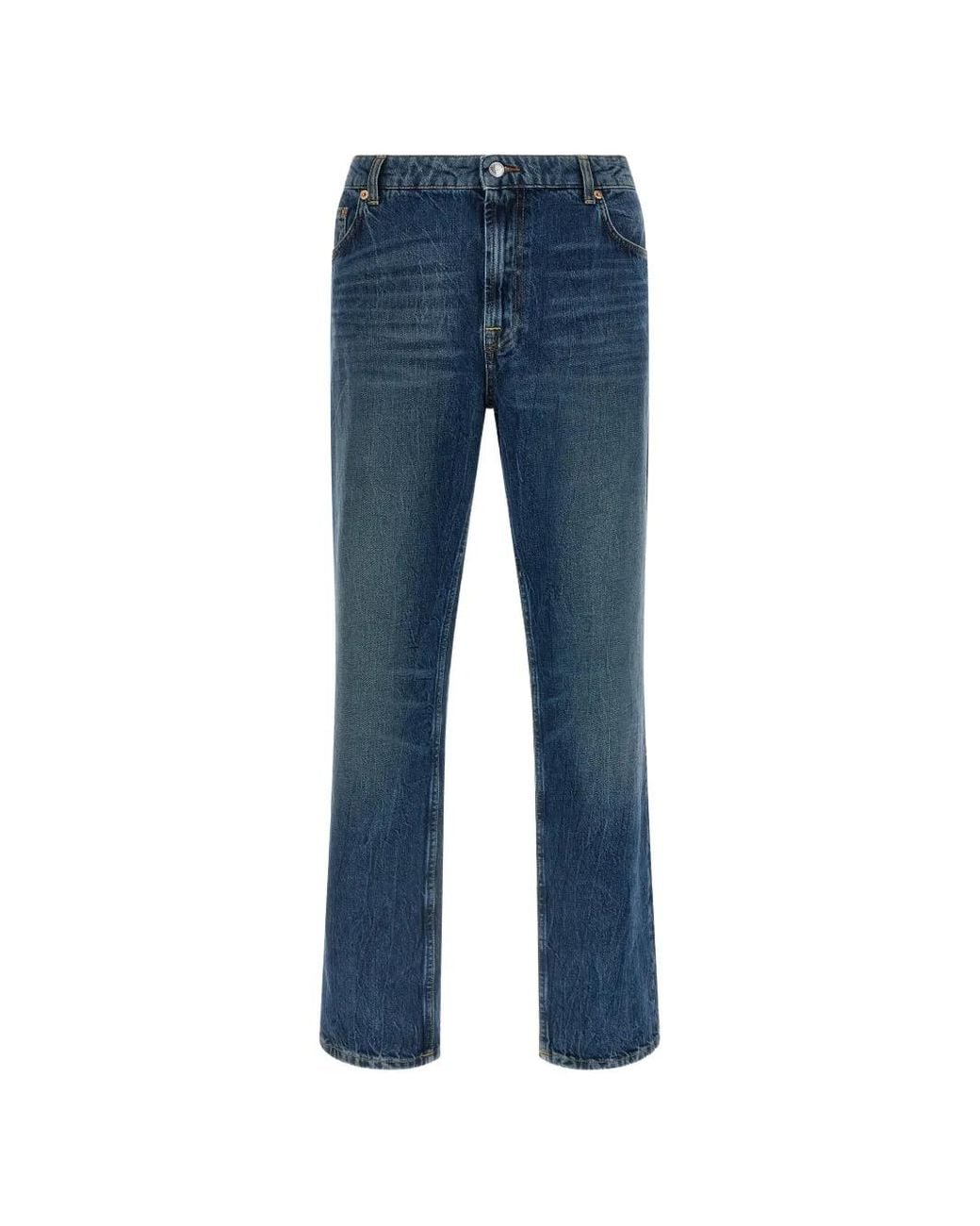 Department 5 Blue Stones Back Logo Tag Regular Jeans for men