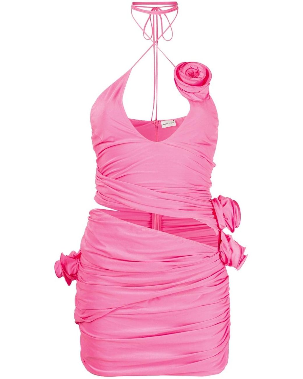 Magda Butrym Crisscross Cut-out Minidress in Pink | Lyst