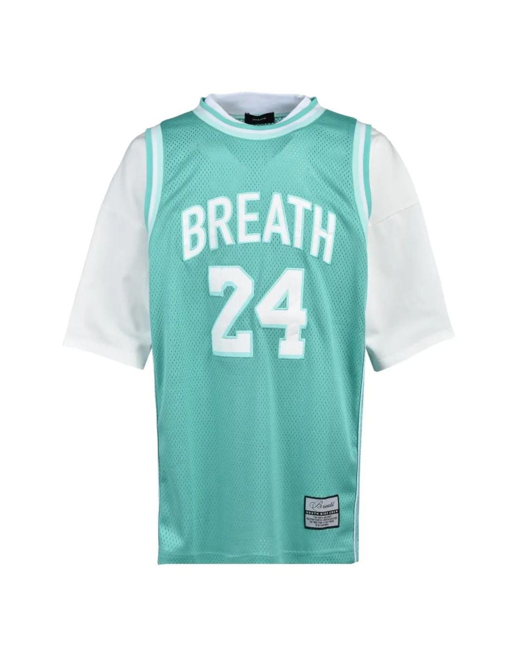 BREATH Green Mesh-Layered T-Shirt for men