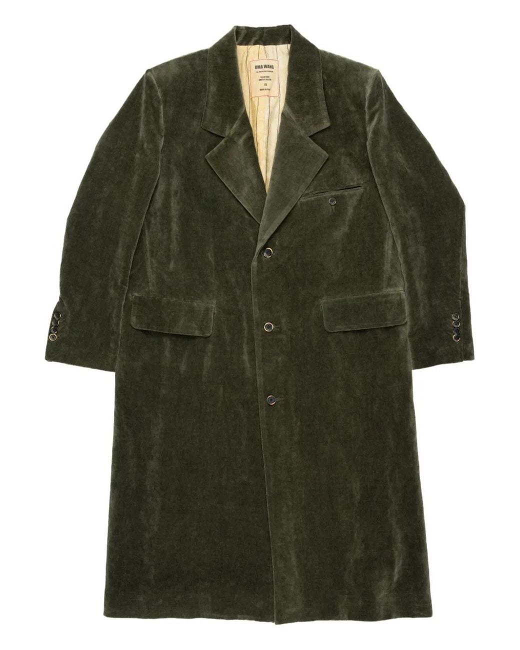 Uma Wang Green Celia Buttoned Coat