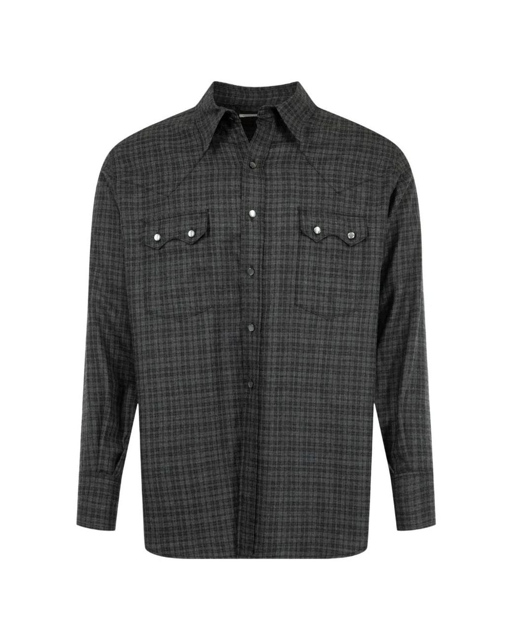 Kaptain Sunshine Gray Cowboy Plaid Shirt