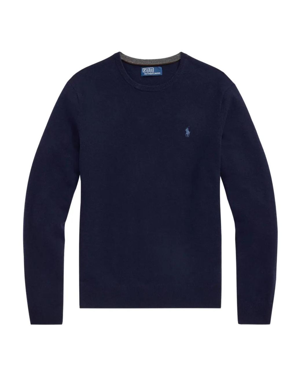 Polo Ralph Lauren Blue Wool Crew Neck Jumper for men