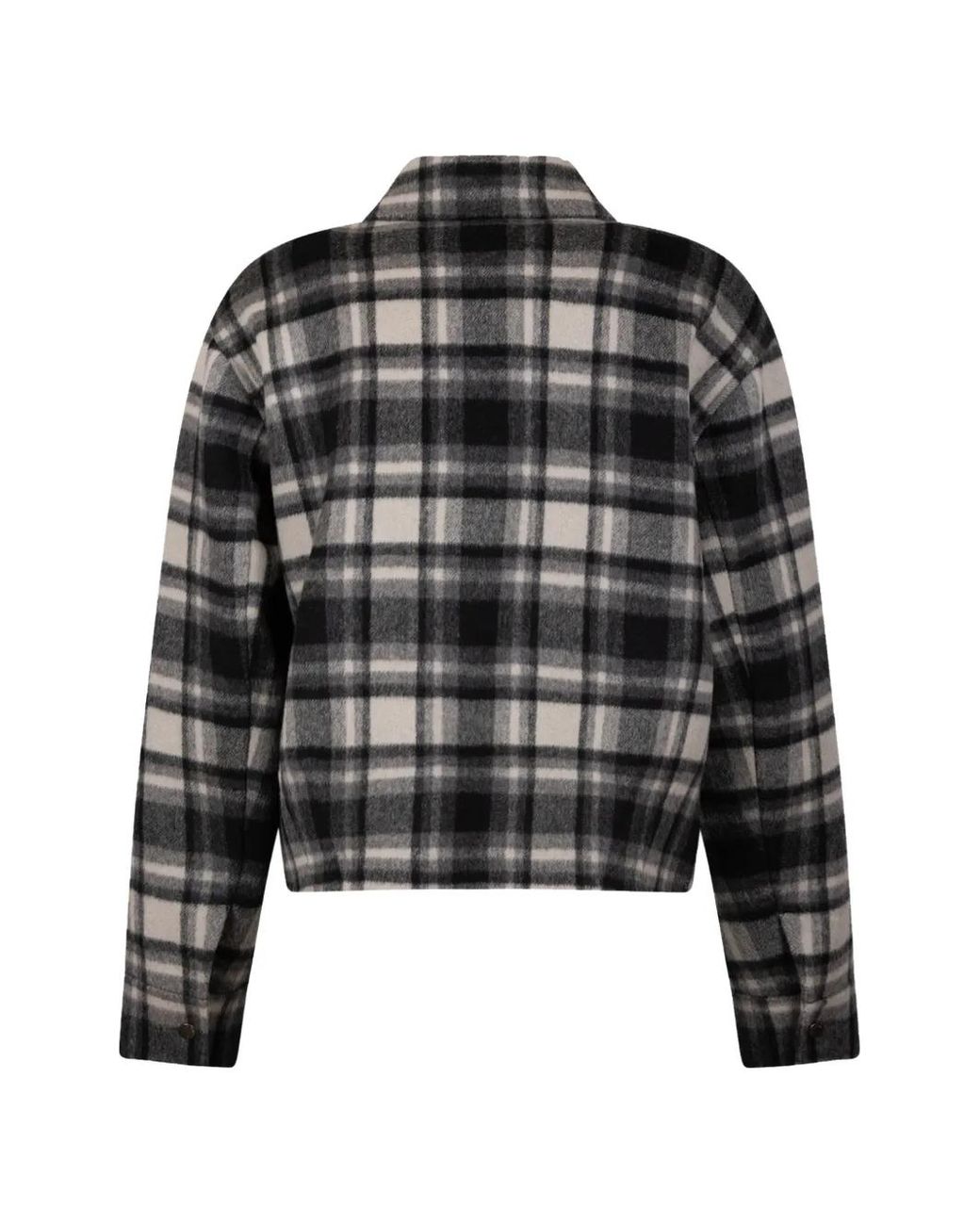 Woolrich Black Check-Pattern Zip-Up Jacket
