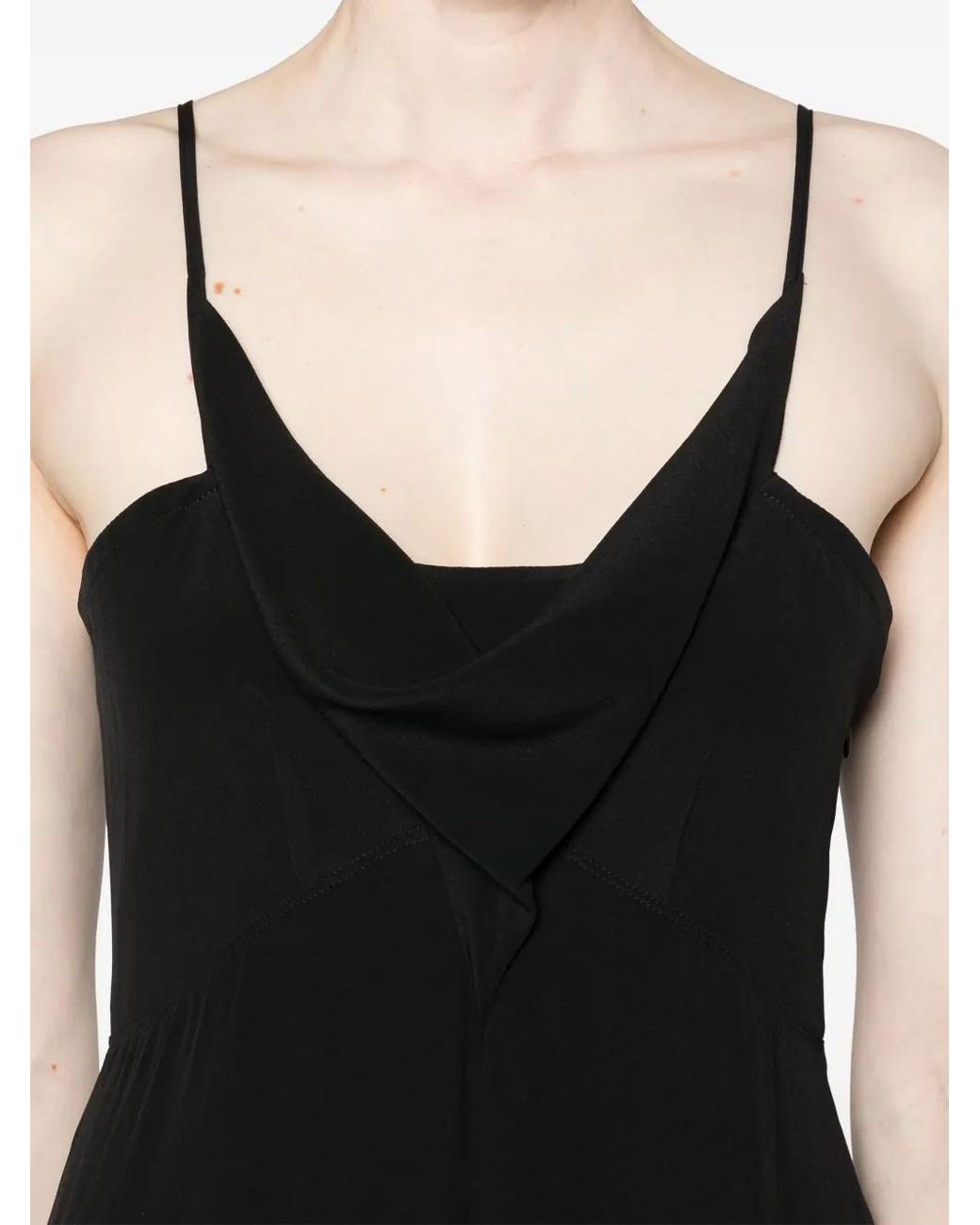 Isabel Marant Black Kapri Cowl-Neck Crepe Maxi Dress