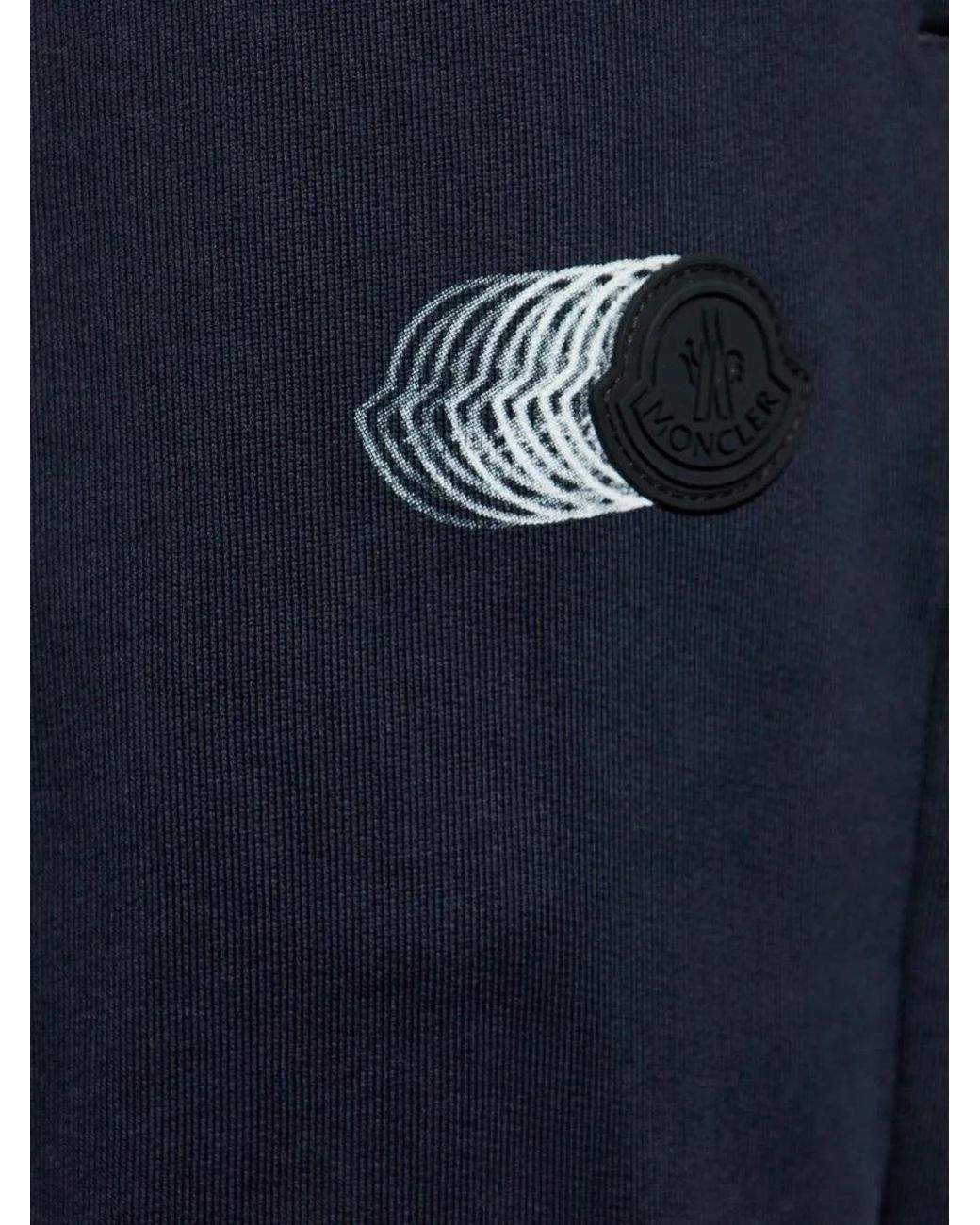 Moncler Blue Cotton Track Pants for men