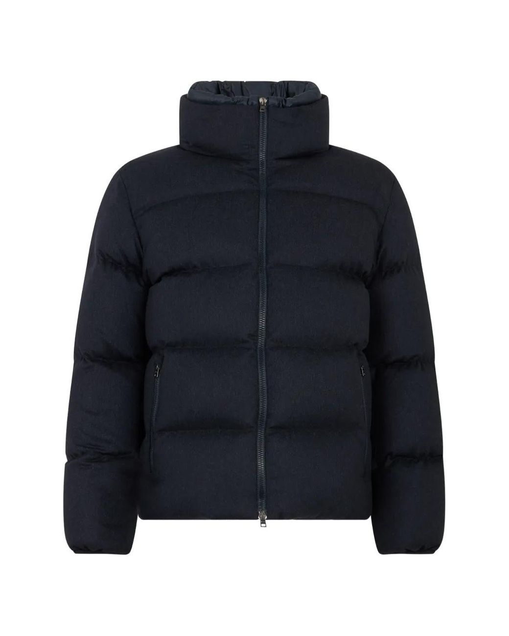 Herno Blue Padded High-Collar Jacket for men
