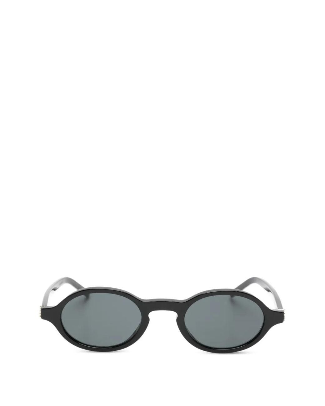Saint Laurent Gray M161 Round-Frame Sunglasses