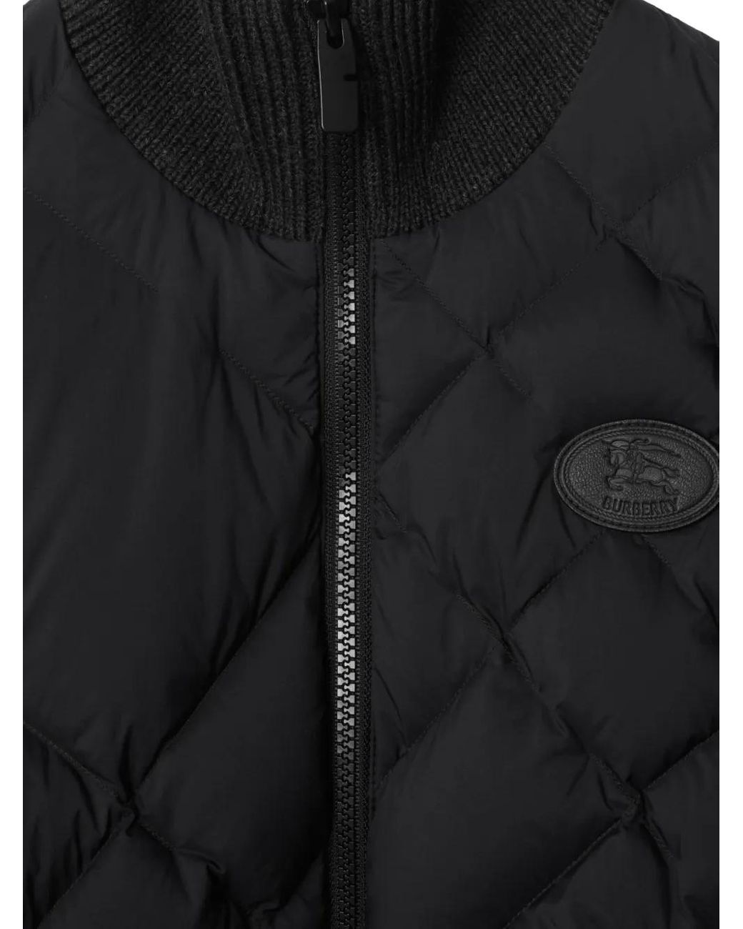 Burberry Gewatteerd Jack Van Wolblend in het Black
