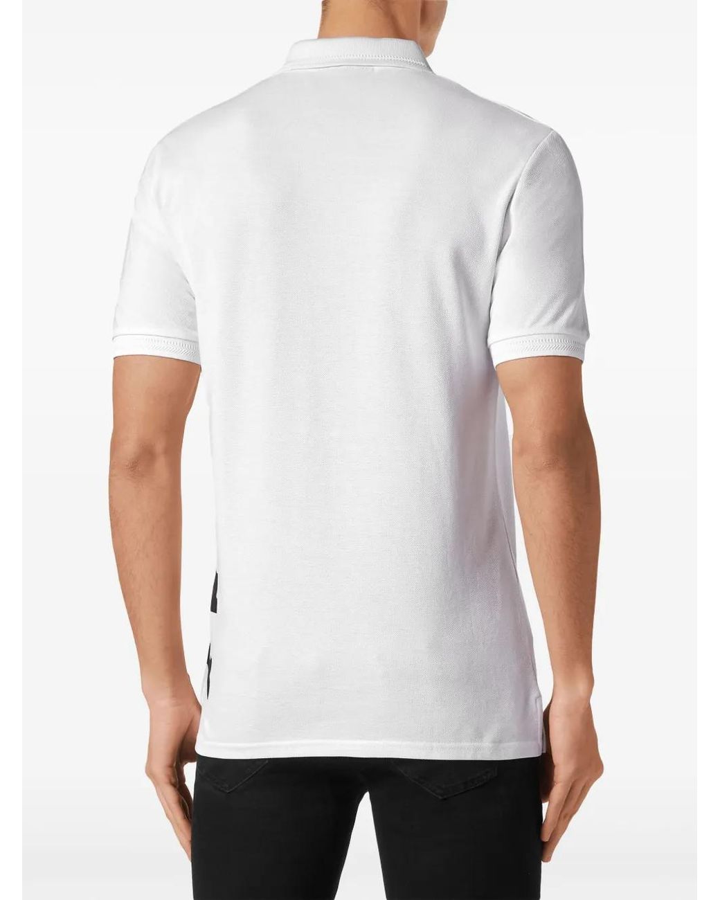Polo Skull & Bones Philipp Plein de hombre de color White