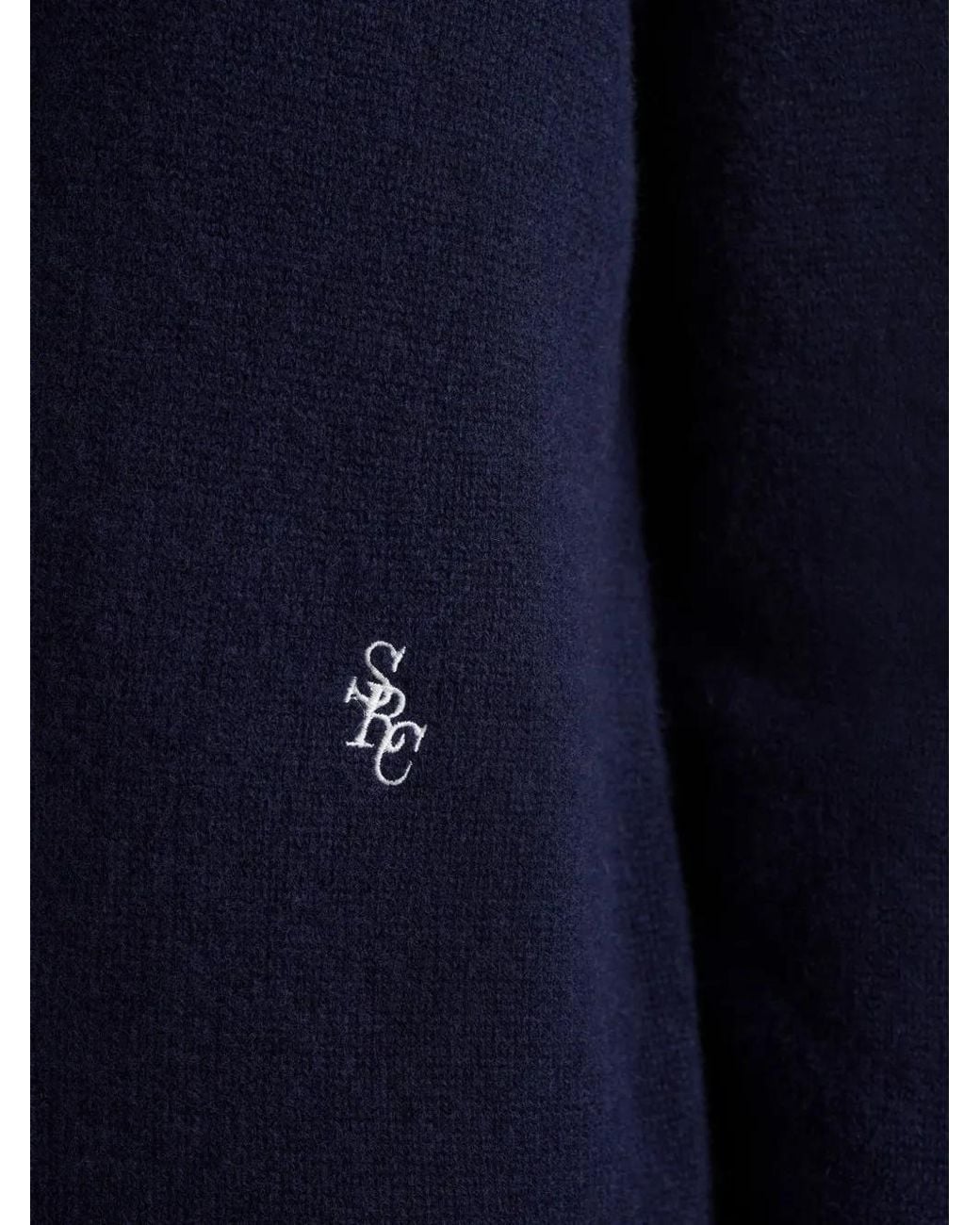 Sporty & Rich Blue Pull En Maille Jacquard