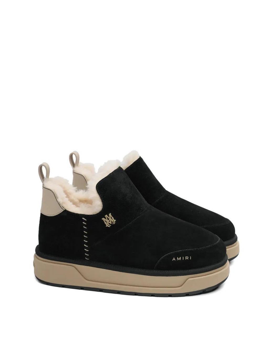 Amiri Black Bottines Malibu À Doublure Lainée for men