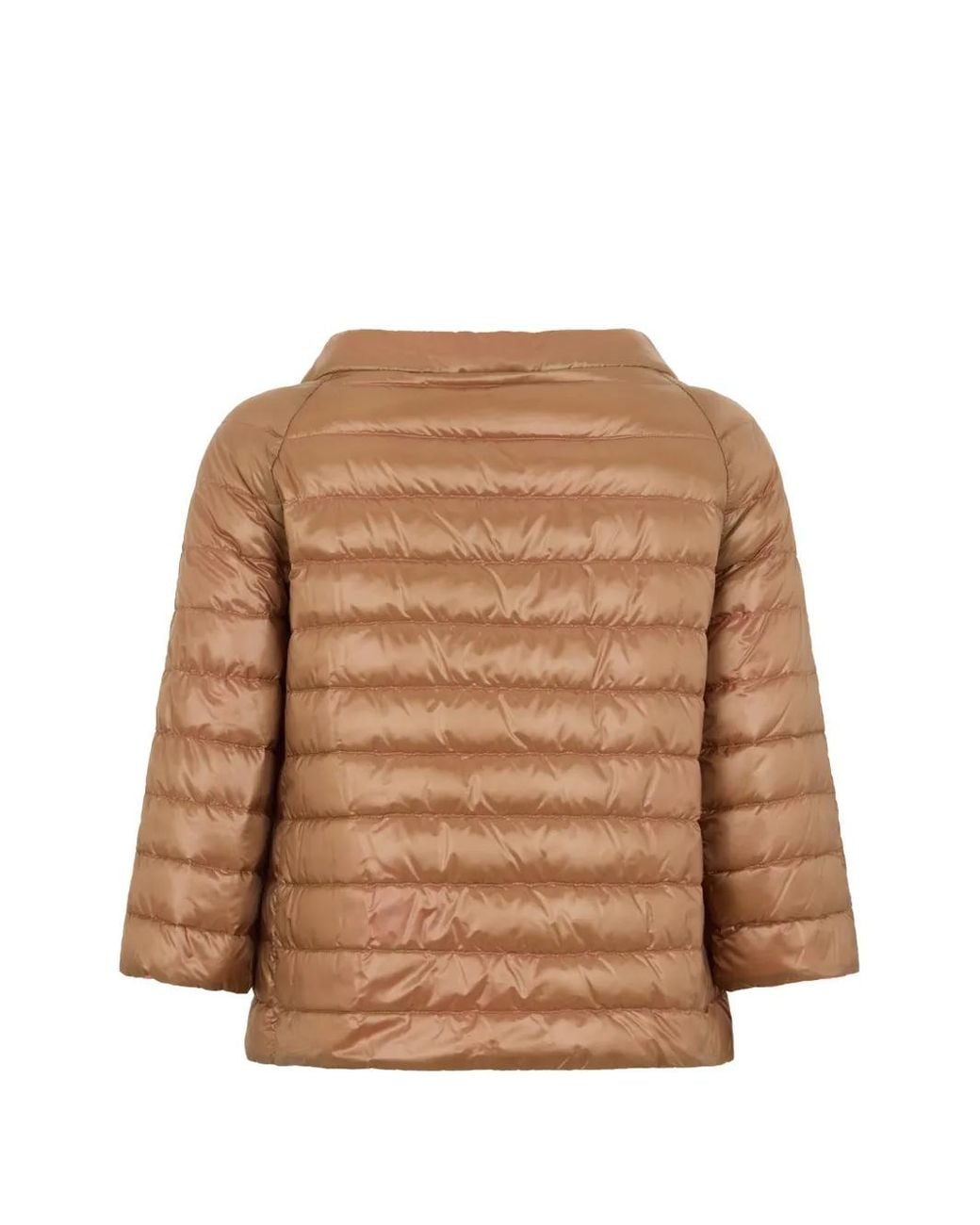 Herno Brown Quilted Button-Fastening Jacket
