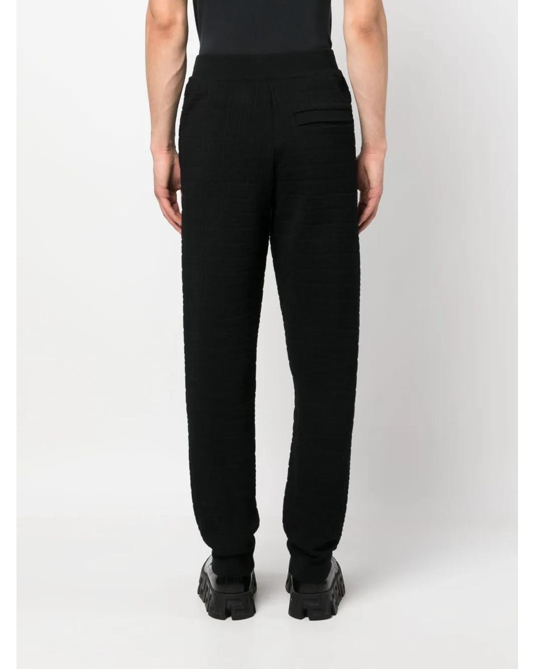 Givenchy Black 4G-Jacquard Track Pants for men