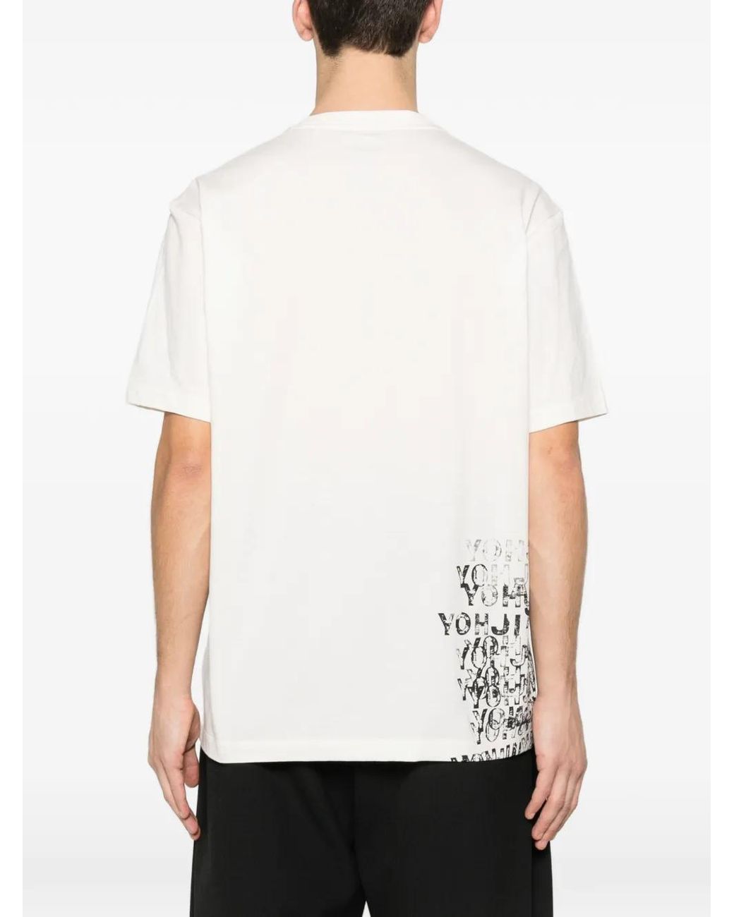 Y-3 White Gfx Ss Tee