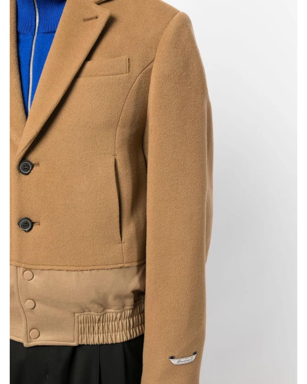 Adererror Natural Layered-Effect Single-Breasted Blazer for men