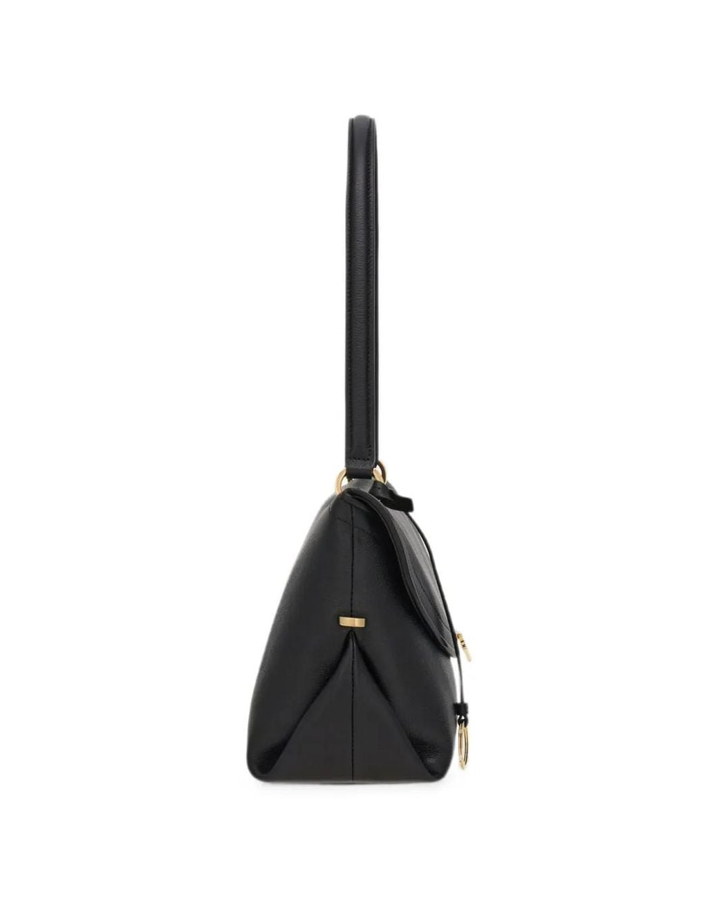 Ferragamo Black Gancini Pebbled-Leather Shoulder Bag