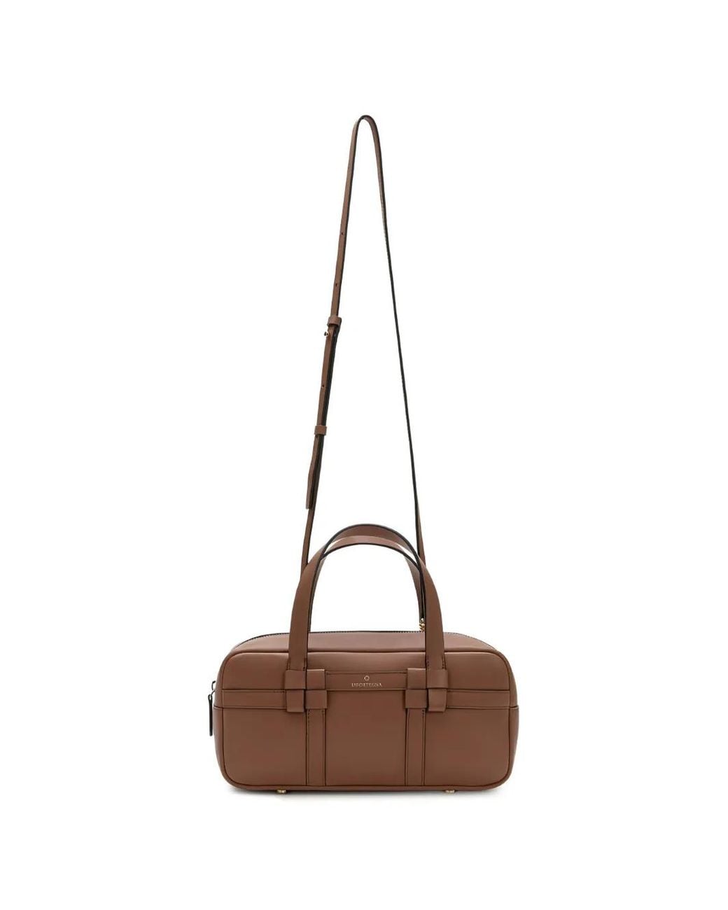 La Portegna Brown Bibi Leather Tote Bag