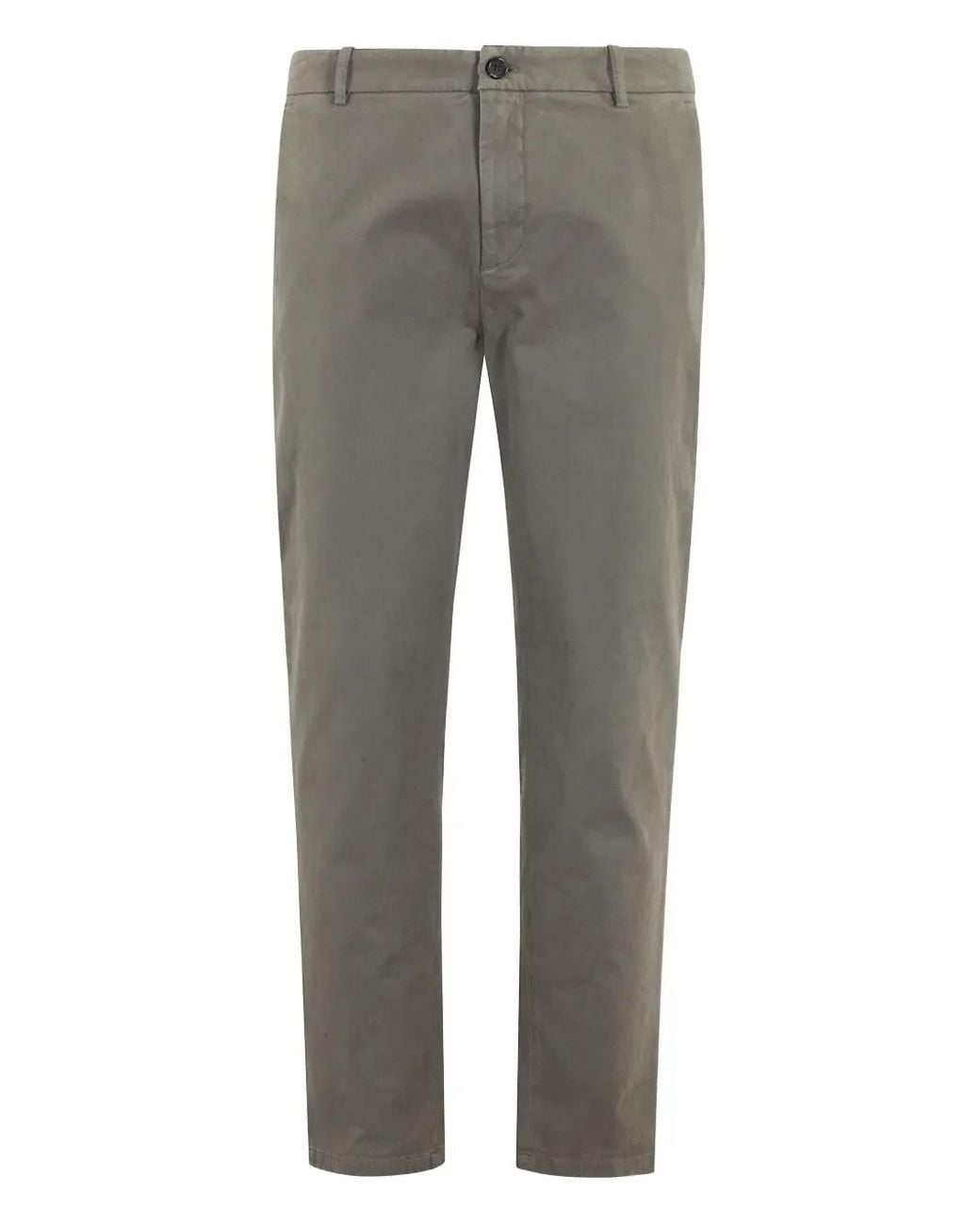 Department 5 Gray Button-Fastening Trousers for men