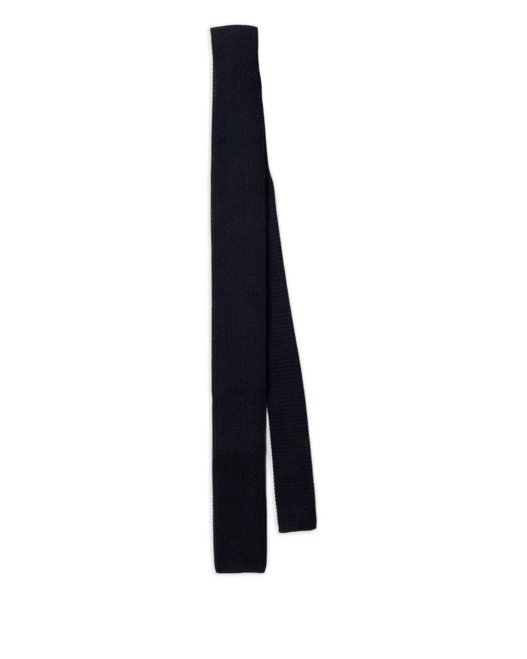 Prada Blue Knitted Silk Tie for men