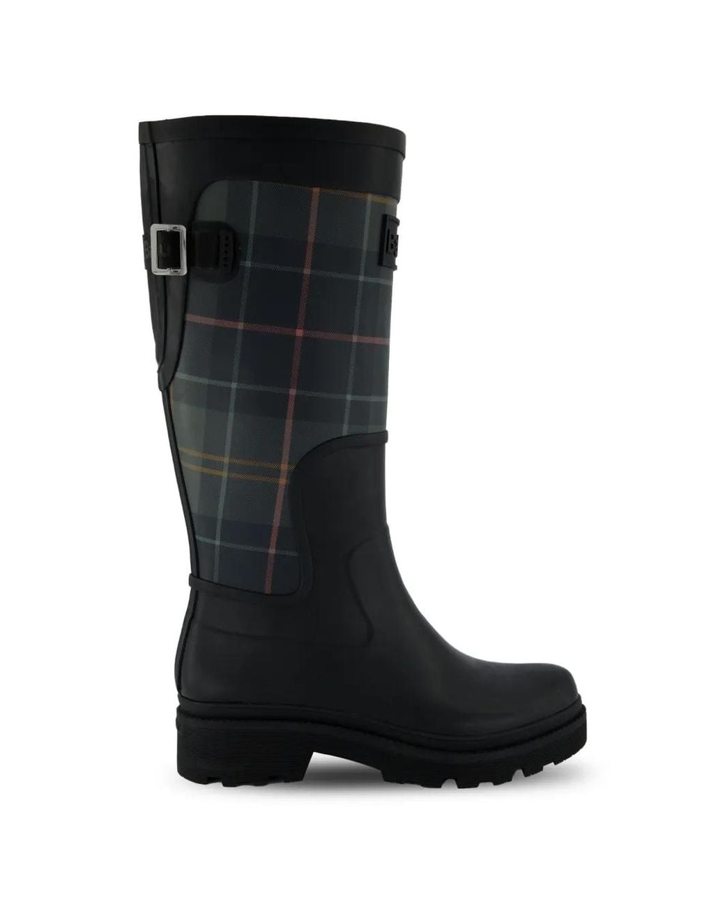 Barbour Black Dena Tartan Boots