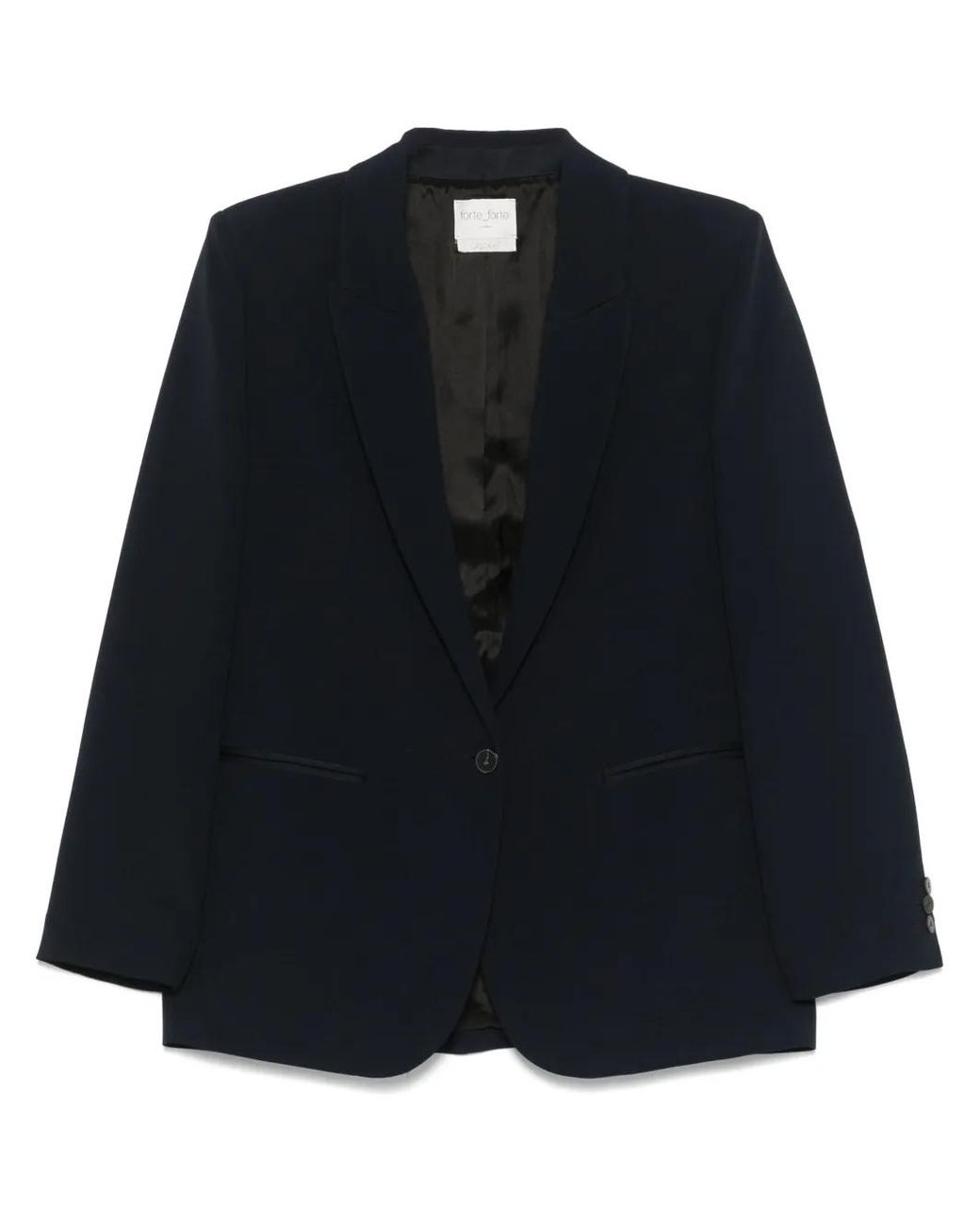 Forte_forte Blue Single-Breasted Blazer Jacket