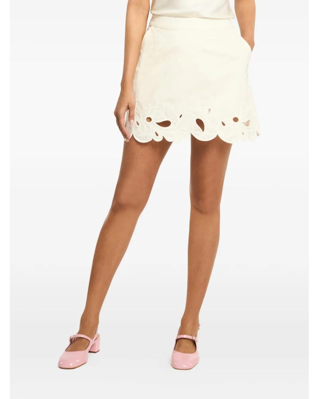 Cinq À Sept White Jupe-Short Bonnie À Motif Cachemire Floral