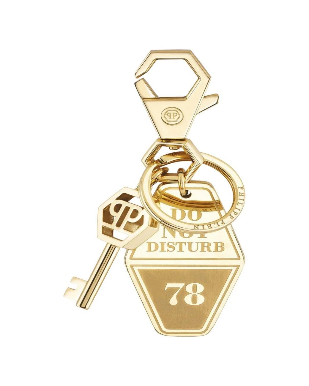 Philipp Plein Metallic Plein Hotel Keyring