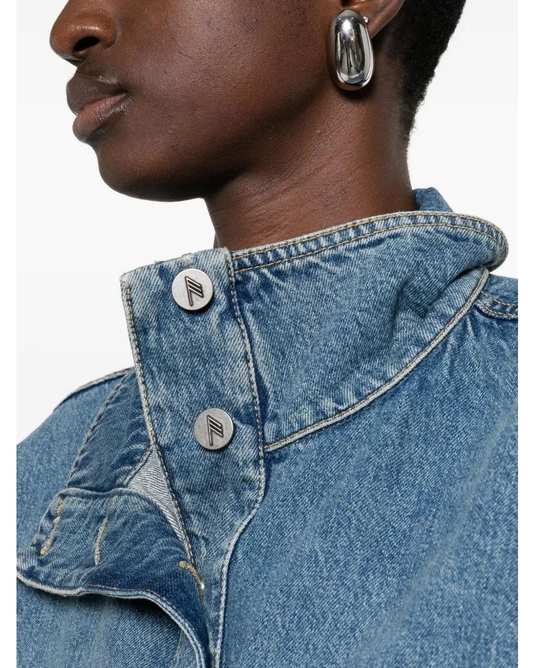 The Attico Blue Denim Cotton Jacket