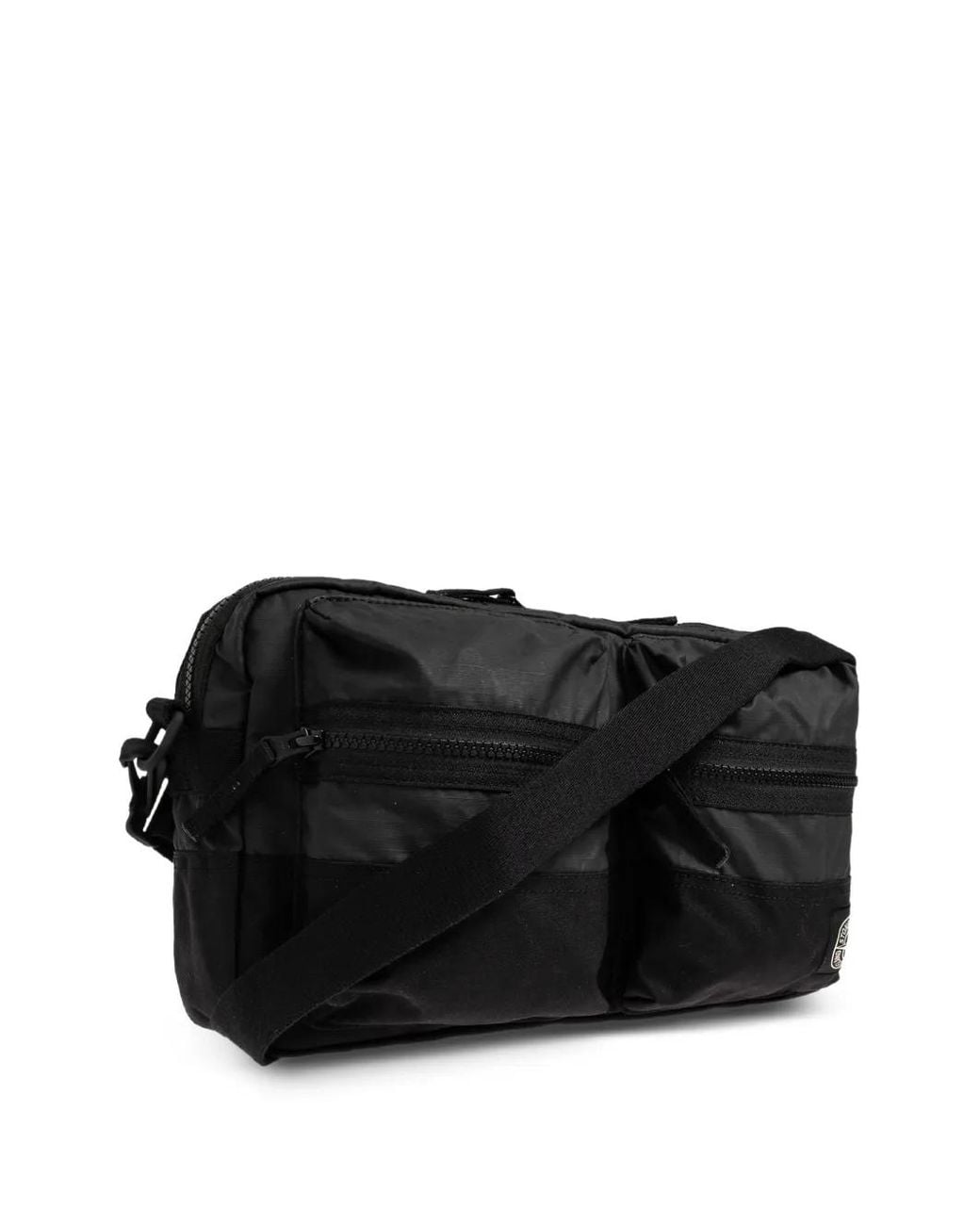 Stone Island Black 9200024 Double-Coated Cotton Ripstop Crossbody Bag for men