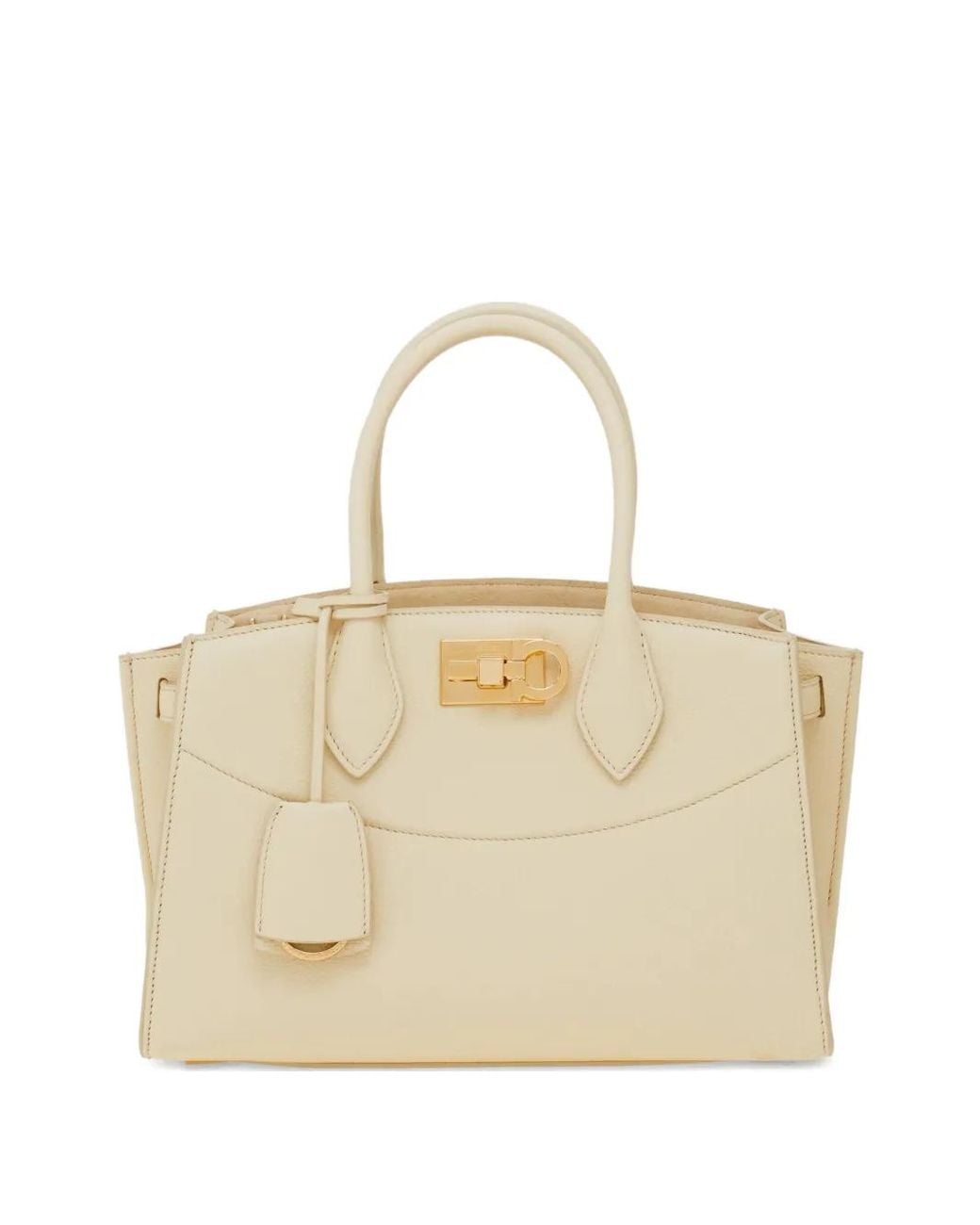Ferragamo Natural Medium Soft Studio Tote Bag