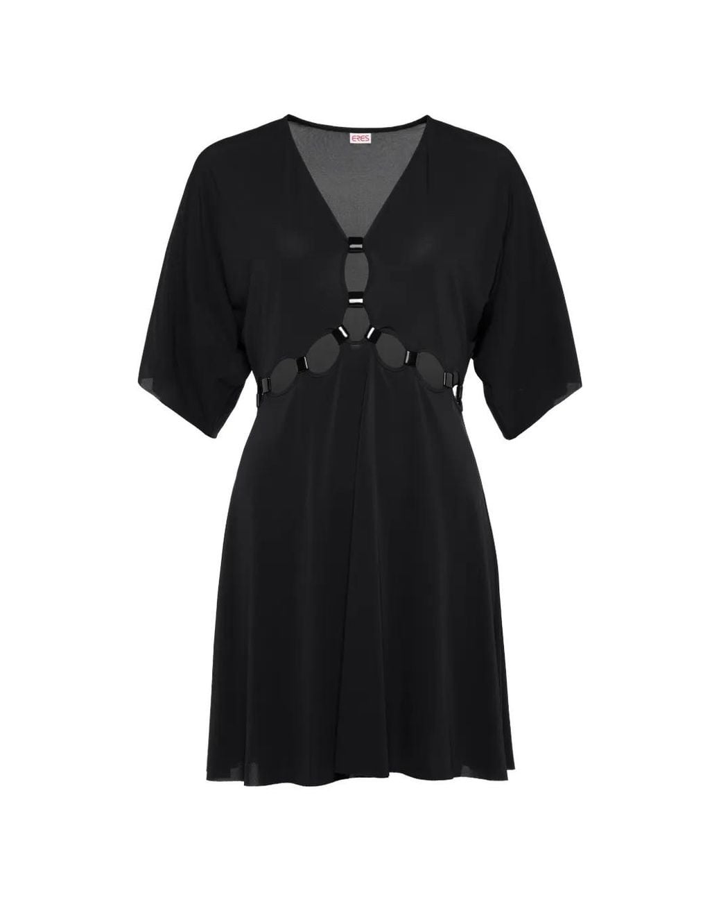 Eres Black Connection V-Neck Cutout Dress