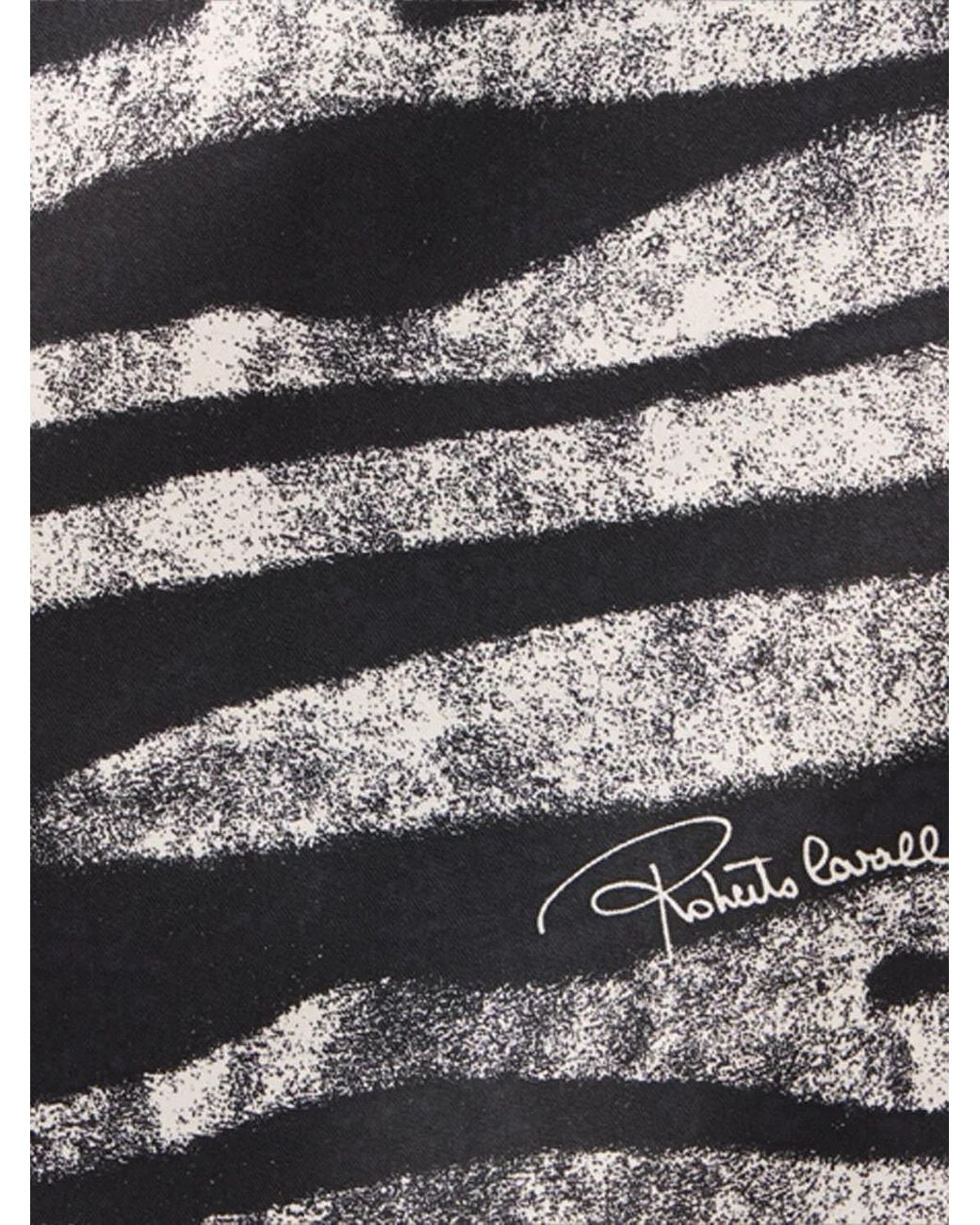 Roberto Cavalli Gray Silk Scarf