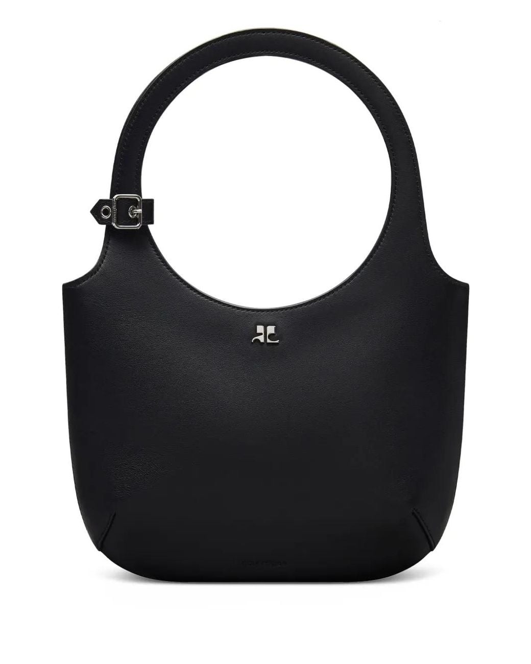 Courreges Black Holy Leather Tote Bag for men