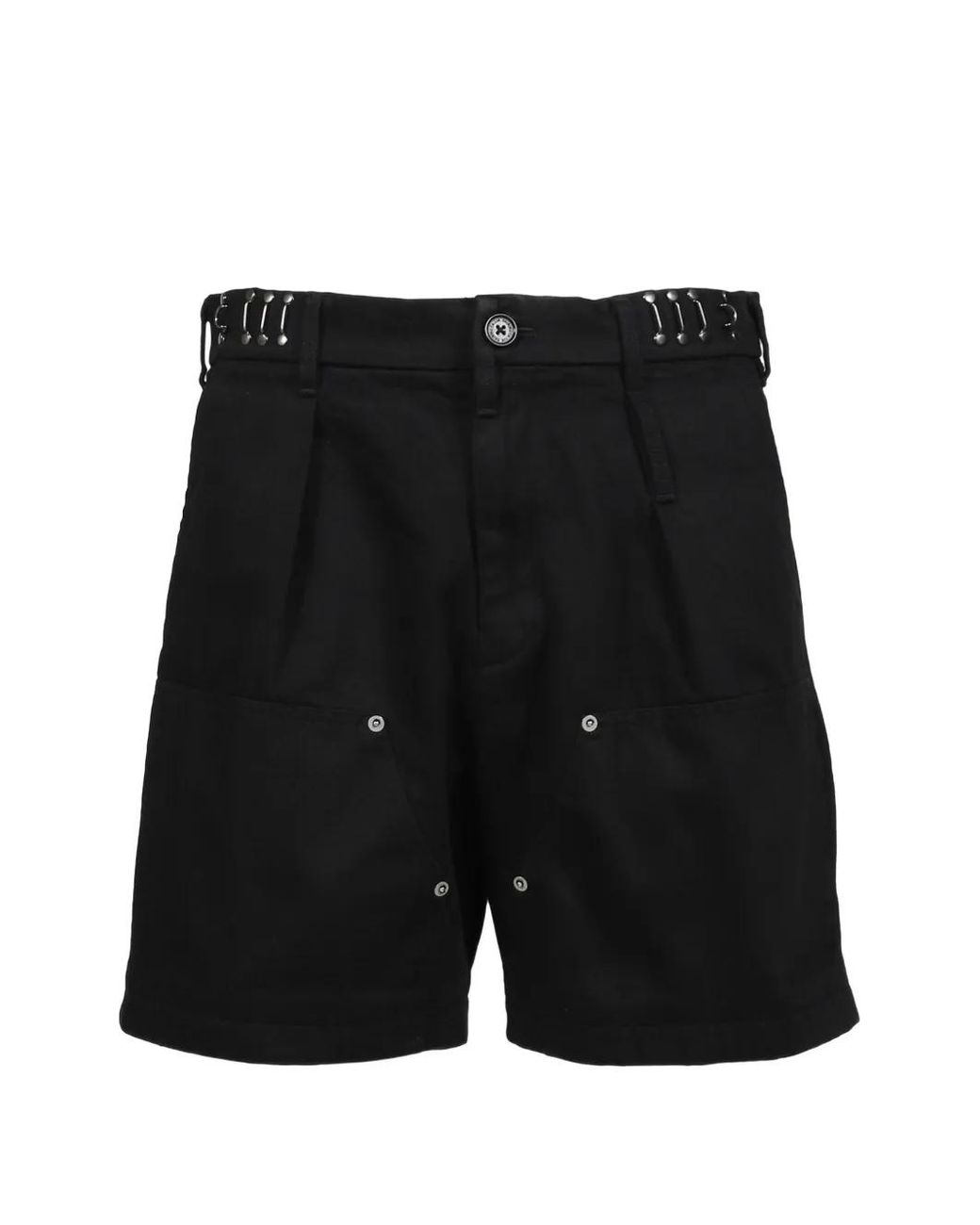 DAIRIKU Black Double-Knee Chino Shorts for men